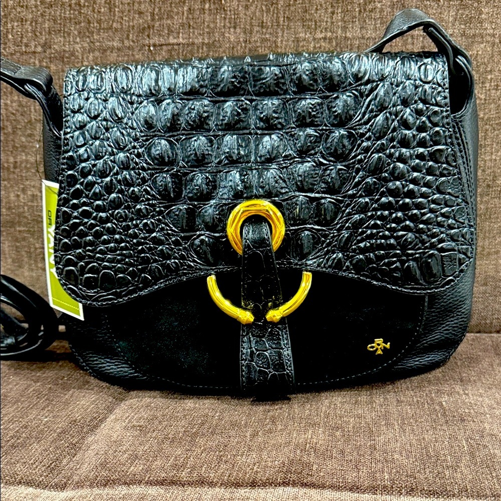 OrYany Crocodile/Suede LeatherCrossbody Bag